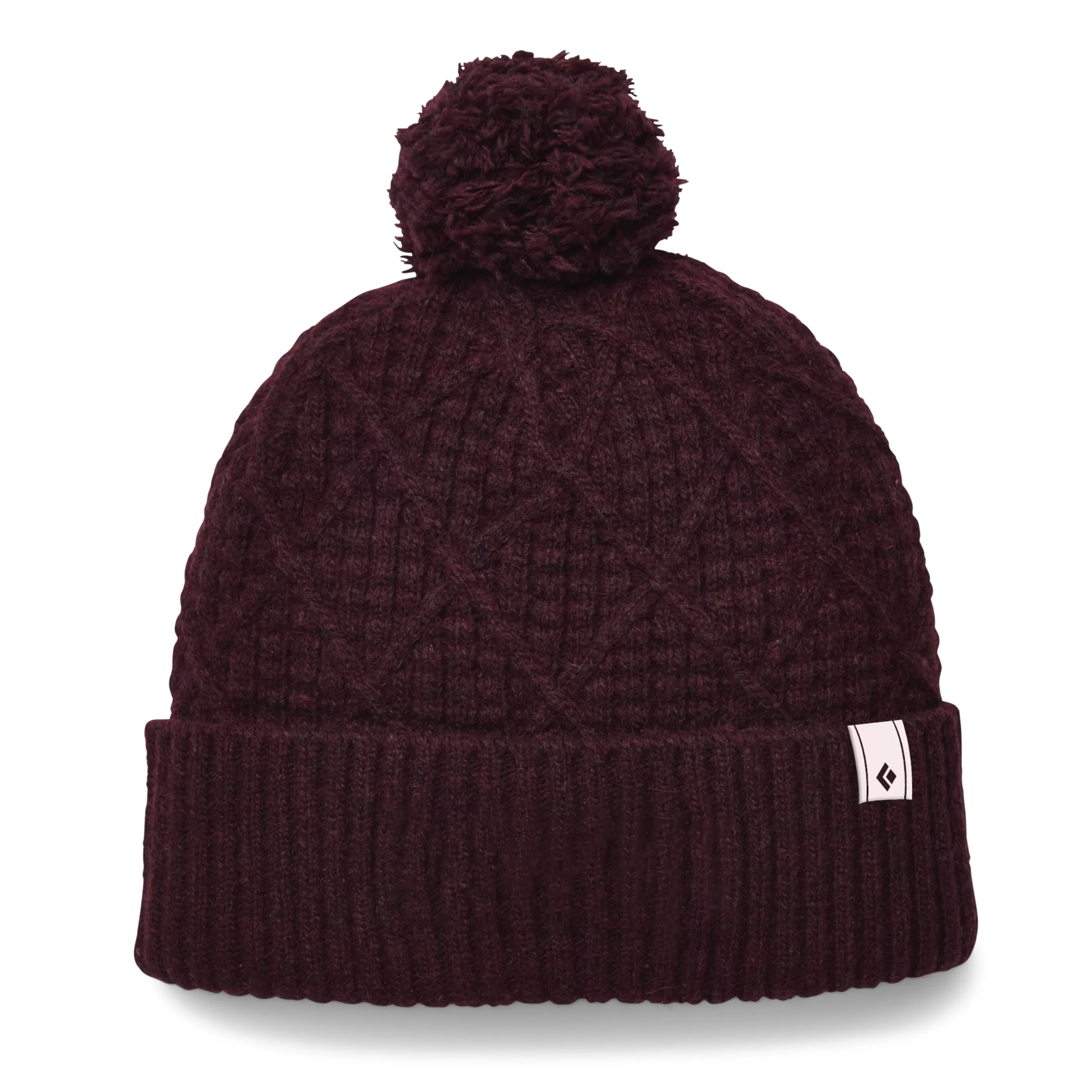 Cable Cuff Pom Beanie-Black Diamond Discount