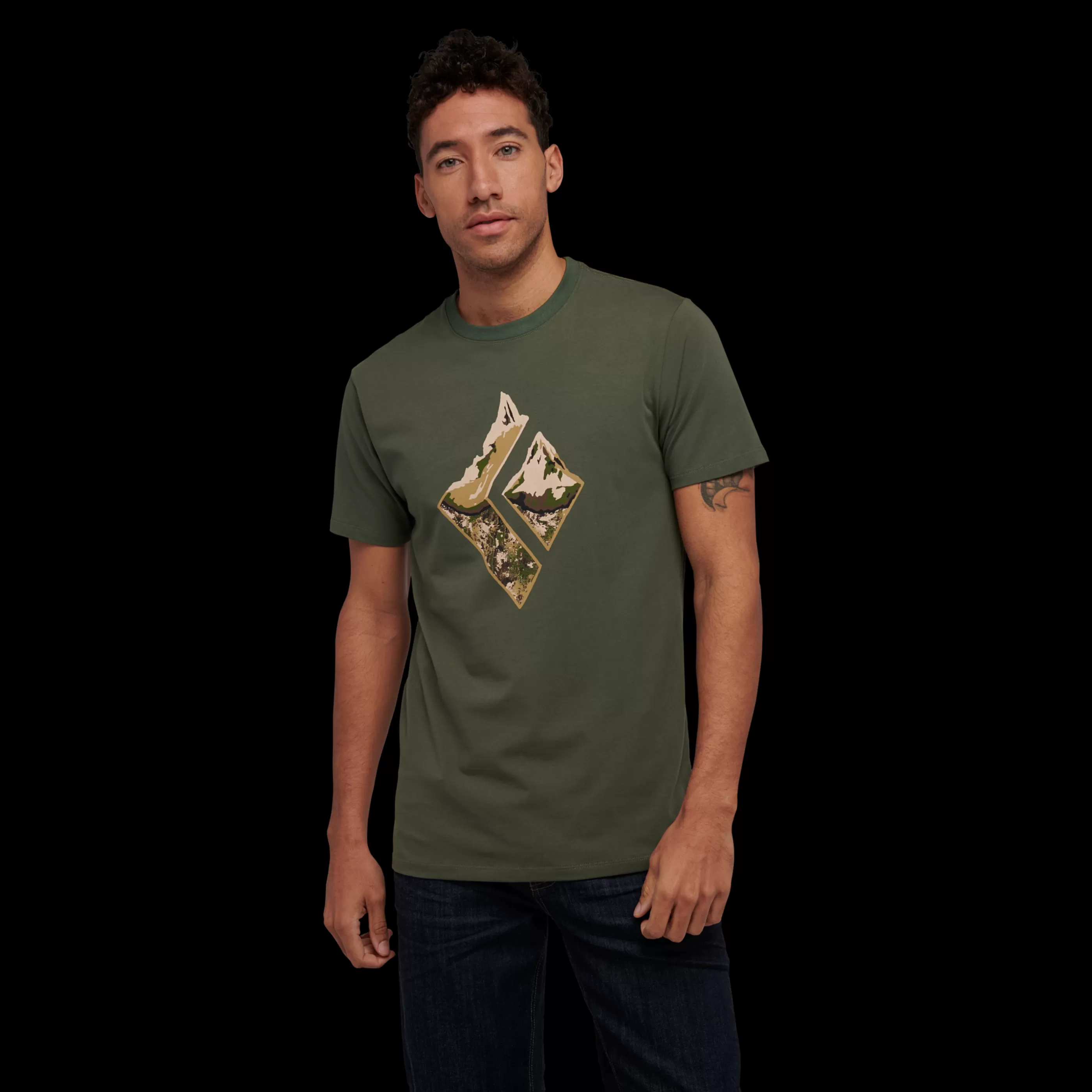 Men's Mountain Logo T-Shirt-Black Diamond Store