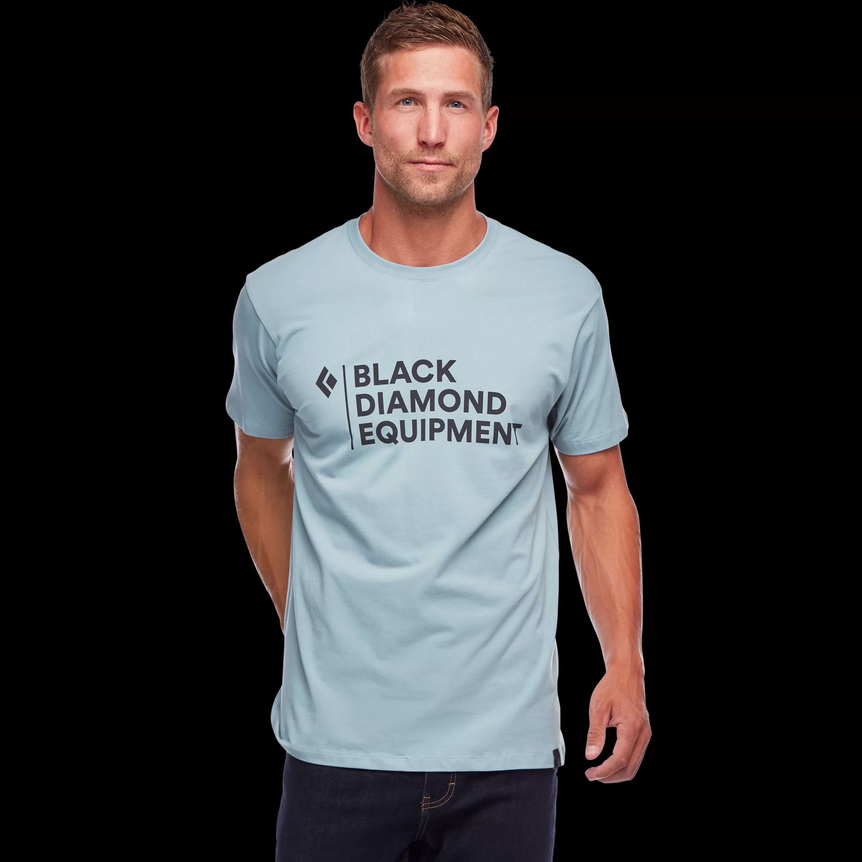 Men's Stacked Logo T-Shirt-Black Diamond Shop