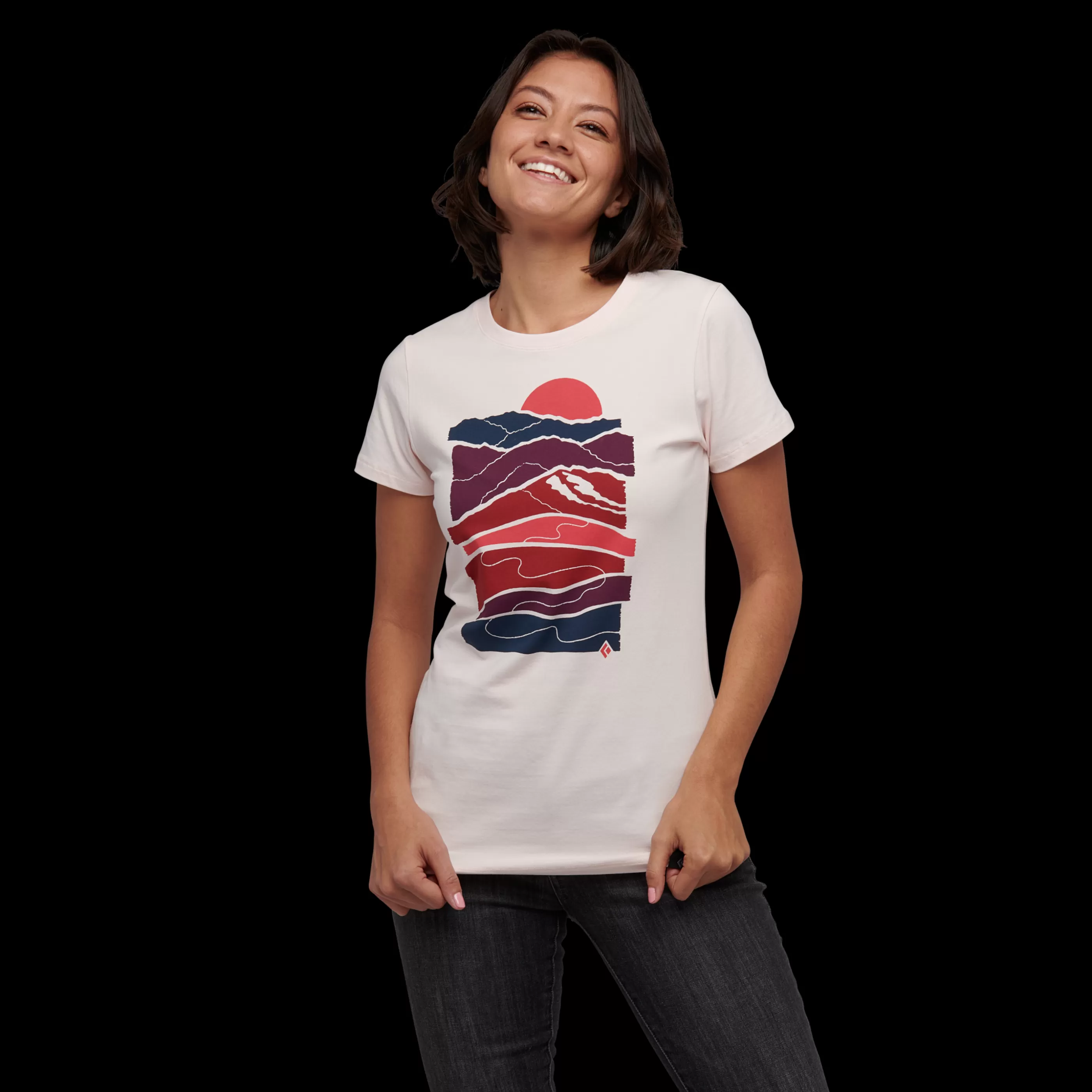 Women's Leveled Landscape Tee-Black Diamond Best