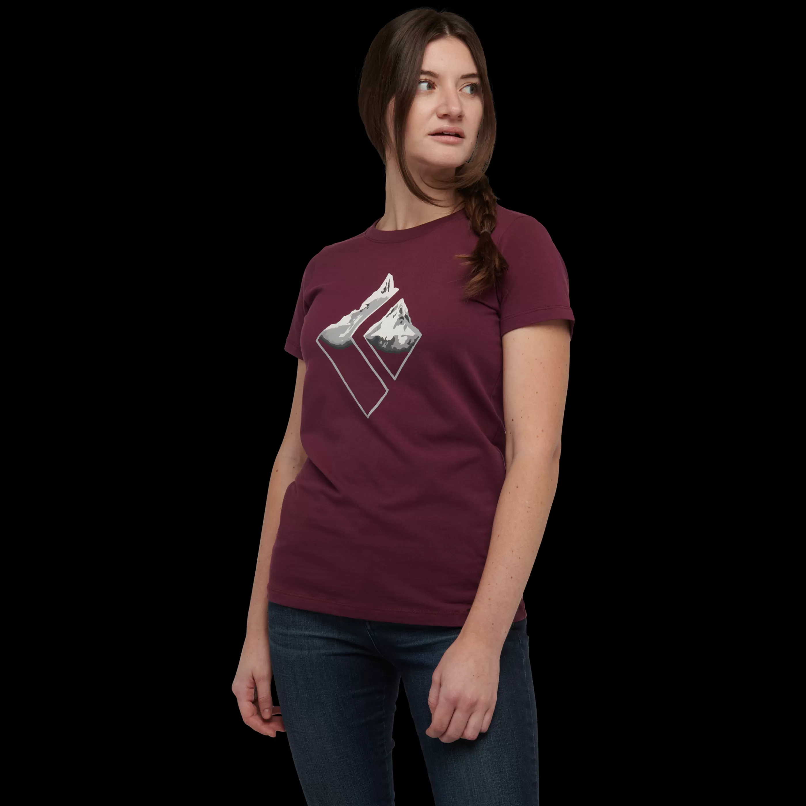 Women's Mountain Logo Tee-Black Diamond Outlet