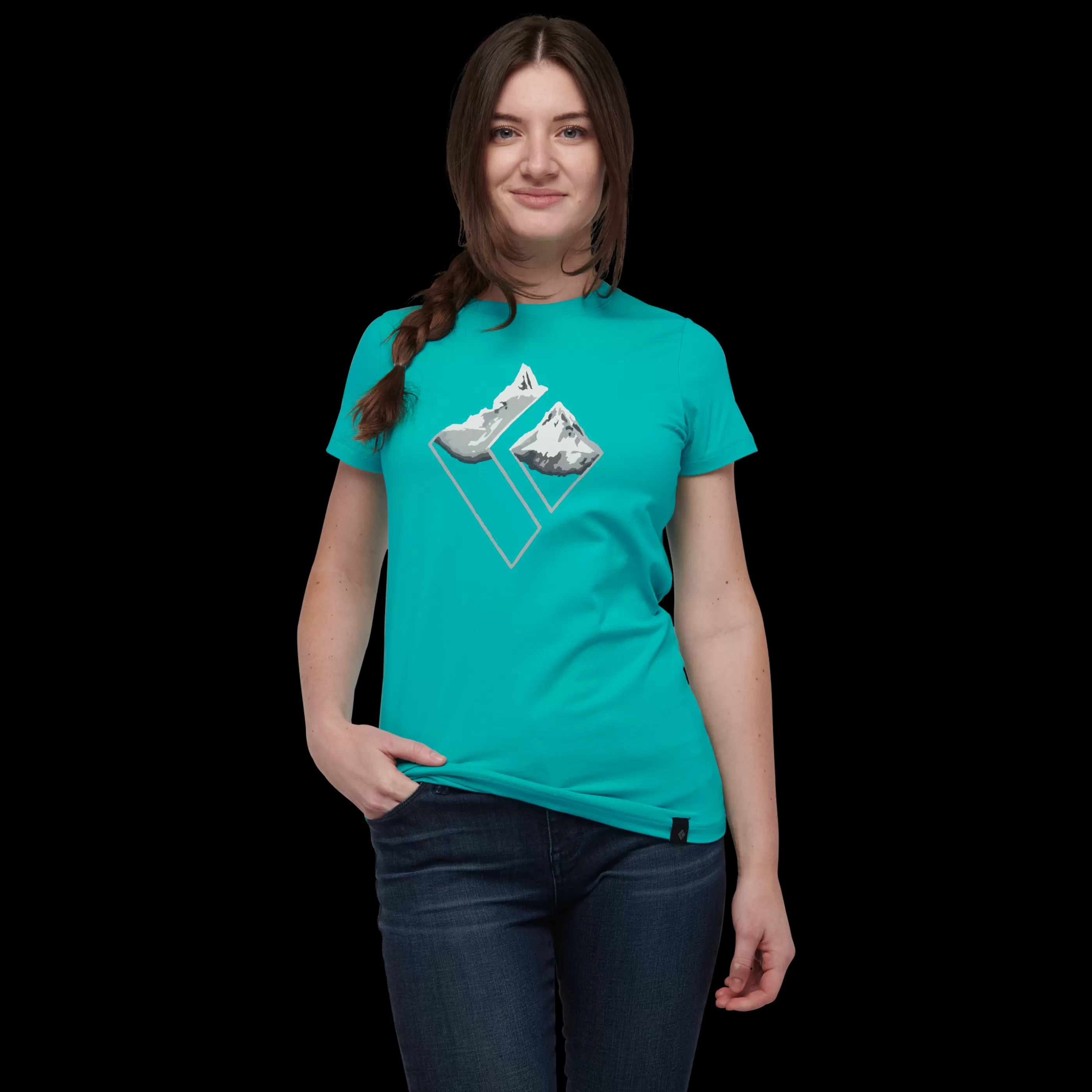 Women's Mountain Logo Tee-Black Diamond Outlet