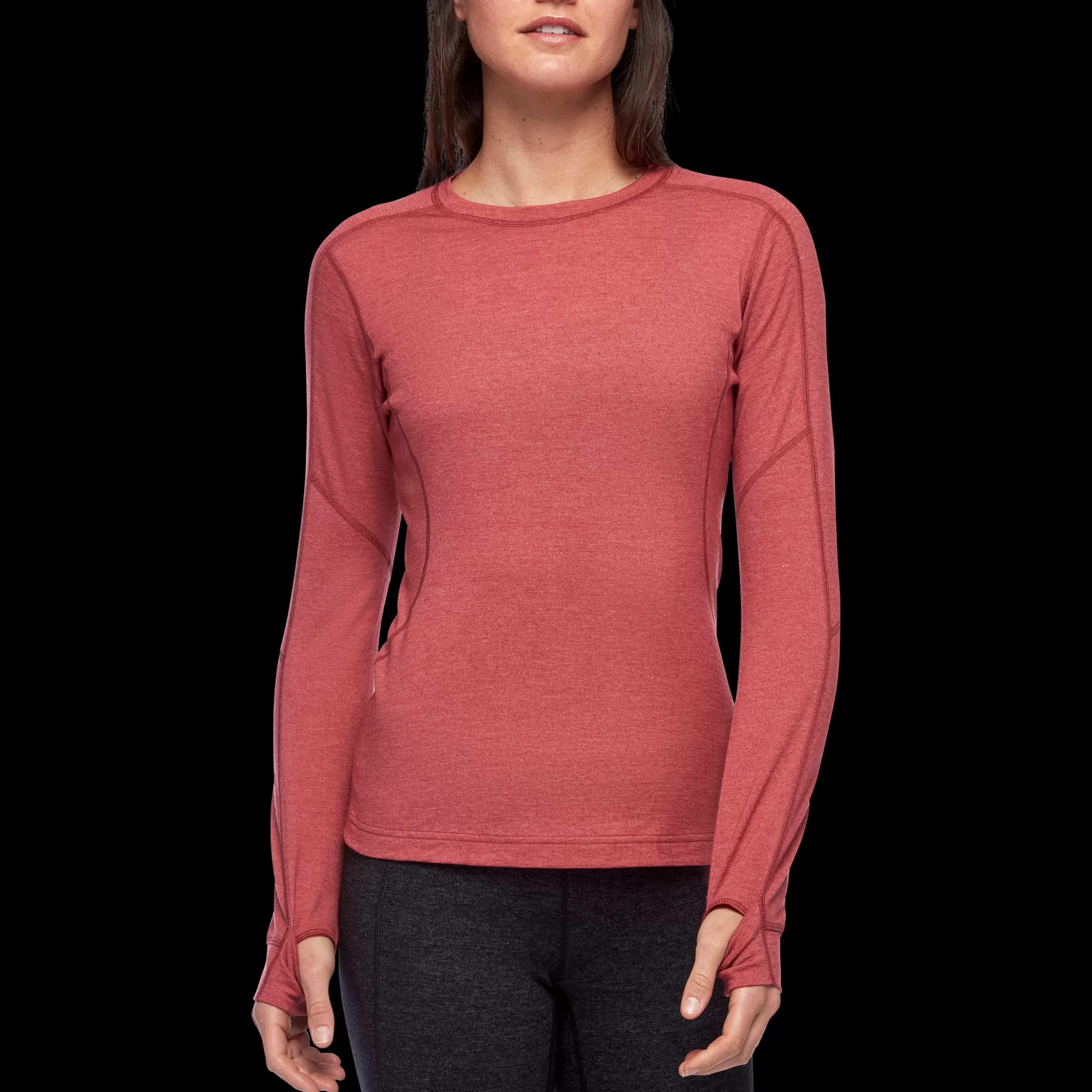 Women's Solution 150 Merino Base Crew-Black Diamond Hot